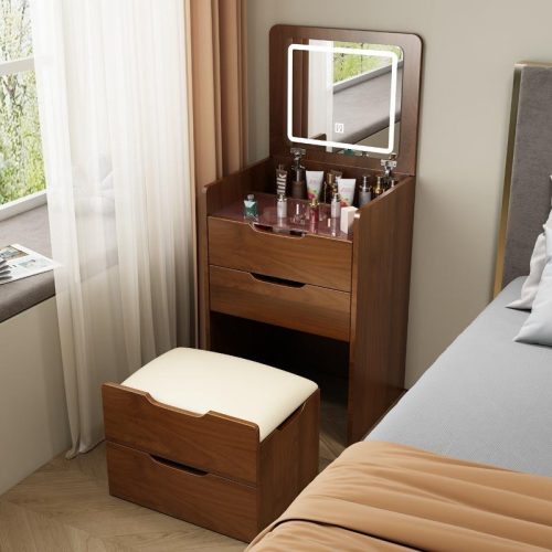 Modern Dressing Table for Small Bedroom, Integrated Bedside Storage Cabinet, Simple Drawer - Image 4