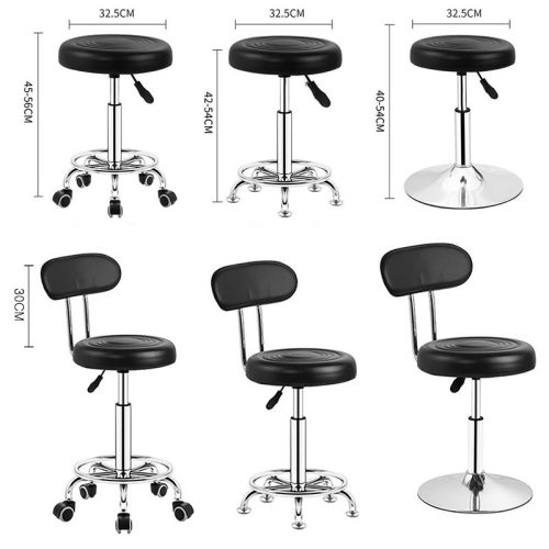 Factory Direct Swivel Bar Stool for Dining Room, Rolling Chair Adjustable Height with Backrest, Modern - Image 4