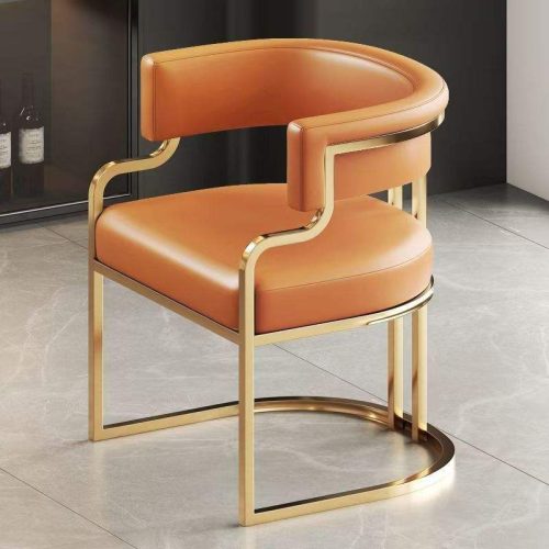 Luxury Modern Leather Dining Chair for Hotel Office Beauty Salon Mahjong Sofa Nail Salon Makeup Chair Hotel Sales - Image 5