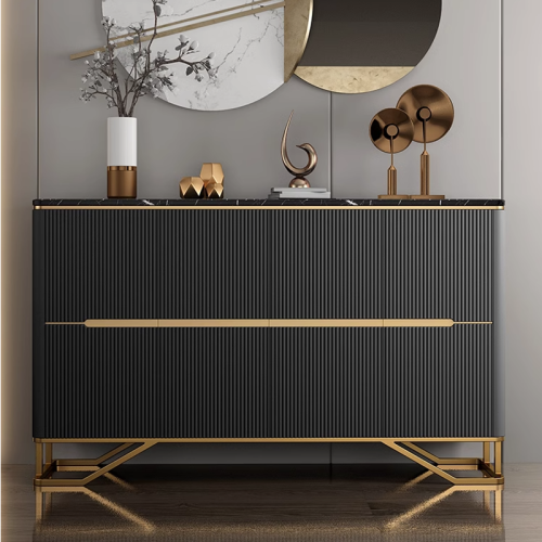 Contemporary Sideboard Buffet with Classic Credenza Design Nordic Style Storage Cabinet - Image 5