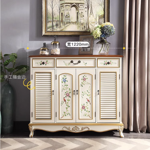 Professional Modern Wooden Shoe Cabinet Living Room Entrance Luxury Mdf Shoe Storage Cabinet - Image 5