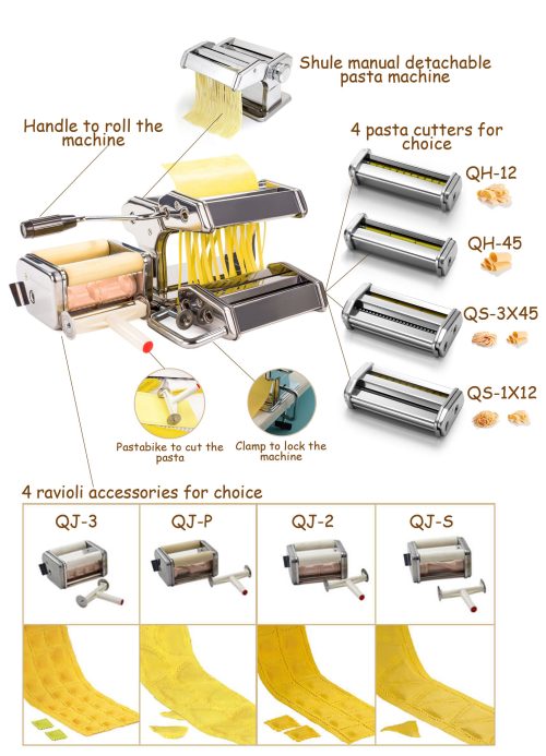 Hand Operated High Quality Manual Pasta Making Machine Set (4 in 1) For Making Pasta And Ravioli - Image 5