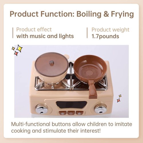 High Quality Pretend Play Oven Set With Light And Sound Two Colors For Choice Christmas Gift For Kids Kitchen Toy Set - Image 5