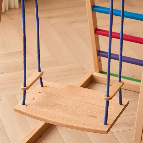 Playground Balance Board Wooden Triangle With Slide Kids Climbing Set Seesaw For Kids Climbing Frame Outdoor Climbing Holds Wood - Image 5