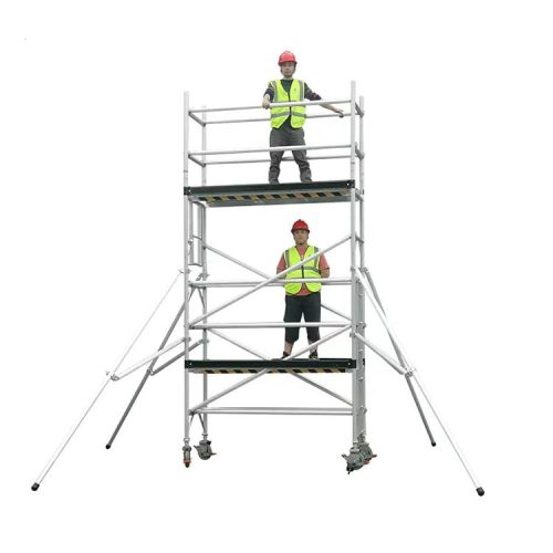 Aluminum Material Scaffold Feature Step Platform Foldable Scaffolding Ladder 3m - Image 5