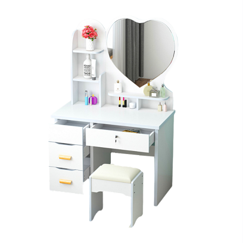 White Bedroom Dresser Set Storage Wooden Modern Vanity Dresser With Mirror Dresser Drawer - Image 5