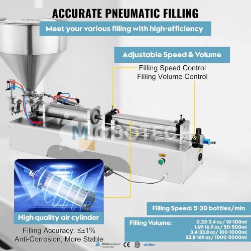 Semi-Automatic Horizontal Pneumatic Liquid Cream Filling Machine - Image 5