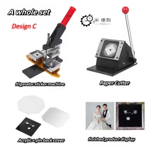 Automatic Square Refrigerator Magnetic Photo Button Refrigerator Rectangle Fridge Magnet Making Machine - Image 5