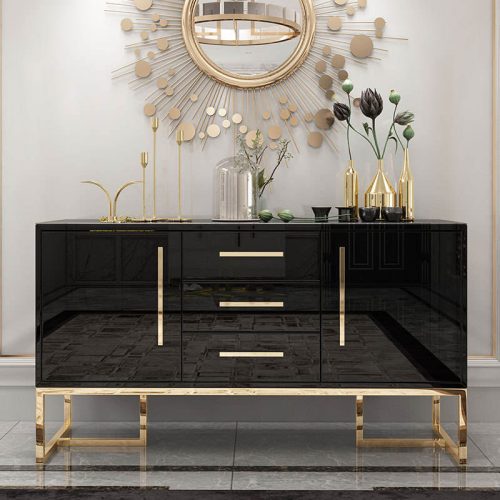 Luxury Modern Style Living Room Entrance Console Tables Dining Room Restaurant Storage Sideboard Cabinet - Image 5