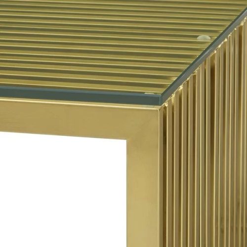 Modern Living Room Furniture Luxury Gold Stainless Steel Tempered Glass Coffee Table for Home Hotel - Image 5