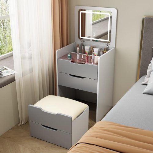 Modern Dressing Table for Small Bedroom, Integrated Bedside Storage Cabinet, Simple Drawer - Image 5