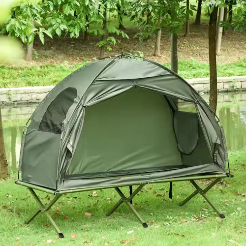 2 In 1 Off The Ground Quick Automatic Pop-Up Portable Tent Folding Bed Outdoor Camping Tent - Image 5