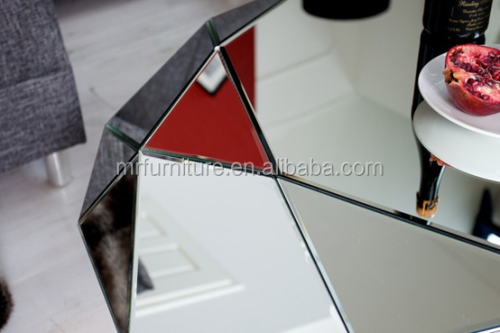 Modern Living Room Furniture Mirrored Diamond Shape Coffee Table for Home Cafe Shop - Image 6