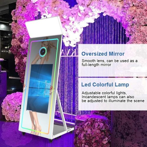 Wholesale Mirror Photo Booth Machine Selfie 65 Inch Touch Screen Magic Mirror Photobooth With Camera - Image 6