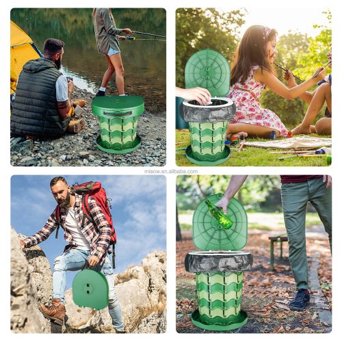 Own Patent Rugged Beautiful Retractable Folding Outdoor Portable Toilet Camping Trip(MOQ 3 PCS) - Image 6