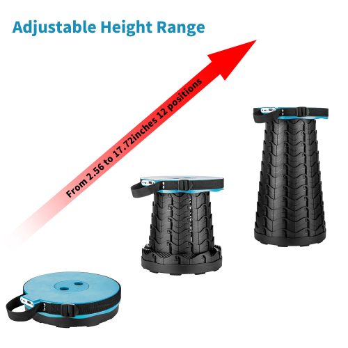 Outdoor Retractable Stool Portable Retractable Simple Stool With Mobile Charger(MOQ 3 PCS) - Image 6