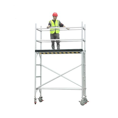 Aluminum Material Scaffold Feature Step Platform Foldable Scaffolding Ladder 3m - Image 6