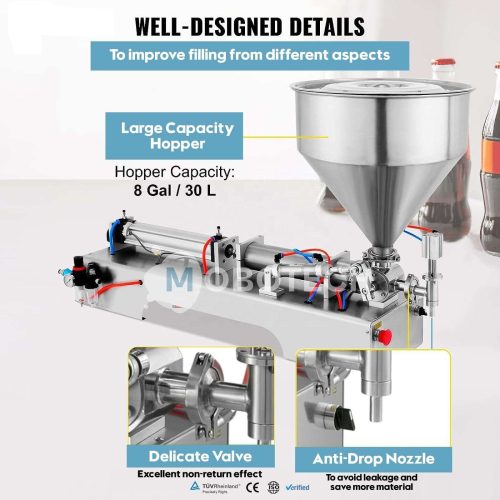 Semi-Automatic Horizontal Pneumatic Liquid Cream Filling Machine - Image 6