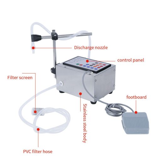 Automatic Single Nozzle 5-3000ml Small Water Bottle Filler Portable Digital Control Pump Liquid Filling Machine - Image 6