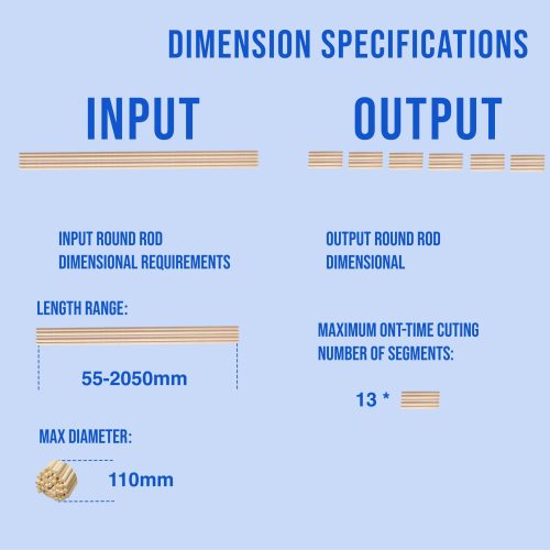 High Precision CNC Pneumatic Cut-Off Crosscut Saw for Long Timber Sticks - Image 6