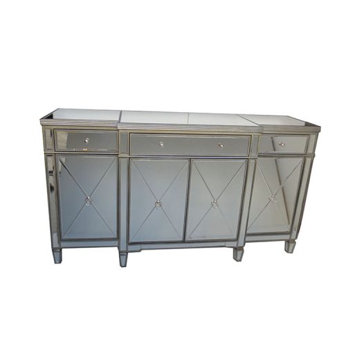 Elegant Mirrored Console Table Living Room Mirror Cabinet Furniture in Silver or Gold - Image 6