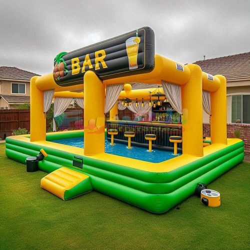 Backyard Tent House Beach Party Floating Blow up Swimming Pub Pvc Inflatable Pool Bar For Adults Seats - Image 6