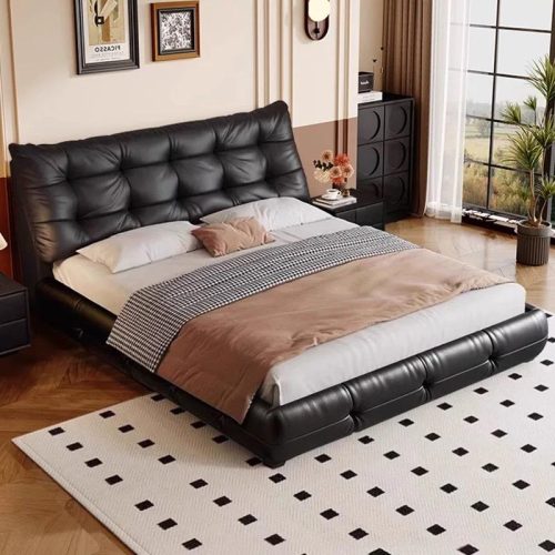 Soft Bag Leather High-End Atmosphere Bedroom Double King Size Bed