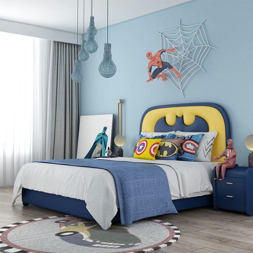 Girls And Boys Modern King Size Solid Wood Bed Designed For Kids - Image 7