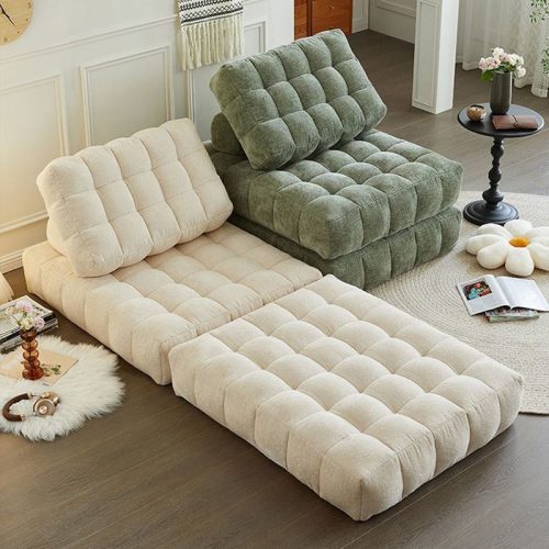 Style Living Room Sofa, Extendable Bed with Back Seat, Movable DIY Combine , Oversize Chair Furniture - Image 6