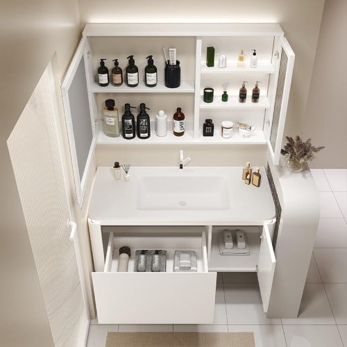 Modern Style Bathroom Vanities Bathroom Cabinet With Mirror - Image 6