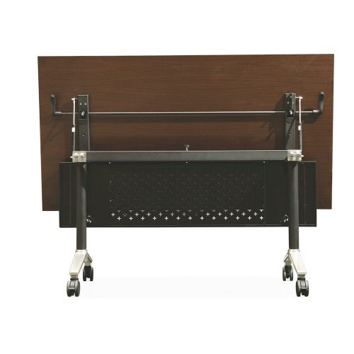 Office Furniture Wood Training Table With Wheels Folding Desk - Image 6