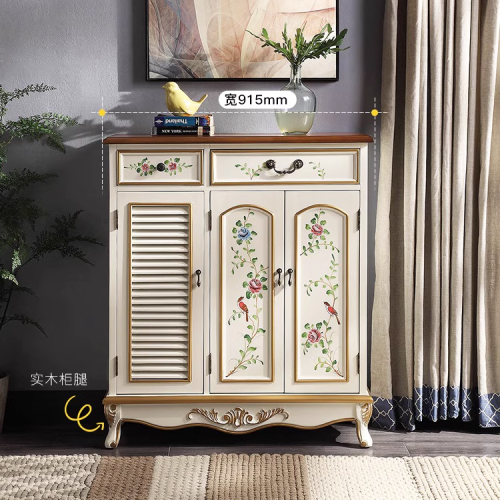 Professional Modern Wooden Shoe Cabinet Living Room Entrance Luxury Mdf Shoe Storage Cabinet - Image 7