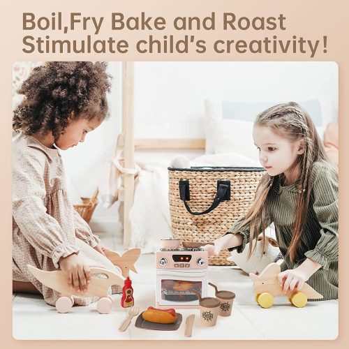 High Quality Pretend Play Oven Set With Light And Sound Two Colors For Choice Christmas Gift For Kids Kitchen Toy Set - Image 7