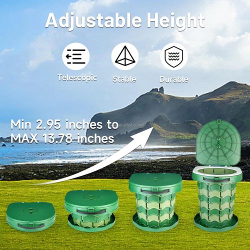 Own Patent Rugged Beautiful Retractable Folding Outdoor Portable Toilet Camping Trip(MOQ 3 PCS) - Image 7