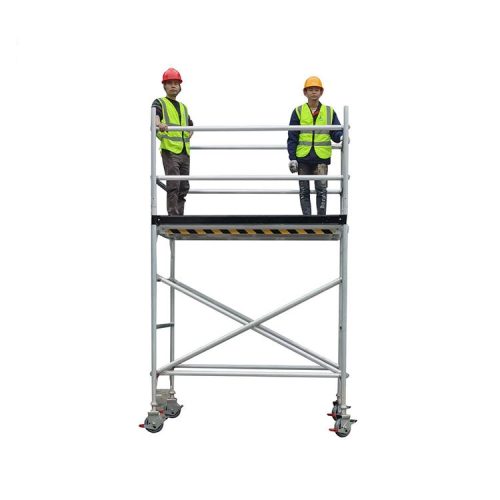 Aluminum Material Scaffold Feature Step Platform Foldable Scaffolding Ladder 3m - Image 7