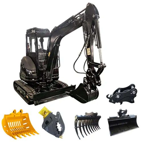 Compact Mini Agricultural Excavator Multi-Functional 3Ton Excavator Can Be Customized Color