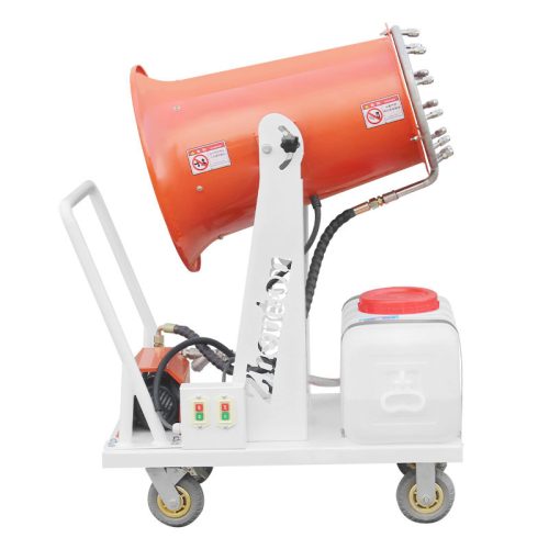 High Temperature Water Spray Humidification Hand Push Fog Cannon Machine Tank Pump Metal Agriculture With 60L 1.5kw - Image 5