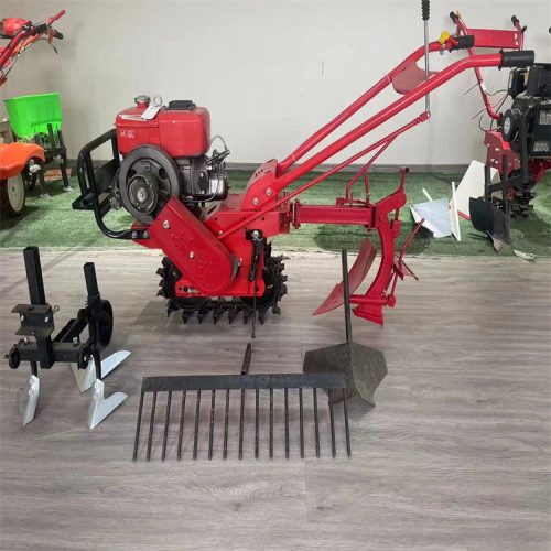 170 Petrol Engine Tracked Farm/Garden Mini Tiller With Plow Aand Tiller Hoe With Multi-function Farm Implements - Image 7