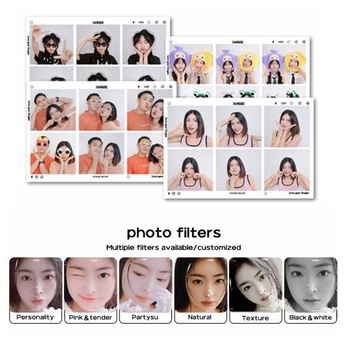 Concise Style Led Photo Booth 21.5 Inch Touch Screen Selfie Photo Booth Instant Beauty Magic Mirror Photo Booth With Camera - Image 7