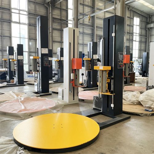 Automatic Stretch Wrap Turntable Machine Pallet Film Wrapper With Scale