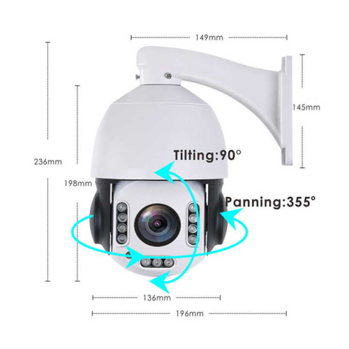 High-Speed Dome 4in1 Analog 20X AF IR Lens Night Vision 2MP PTZ Camera - Image 4