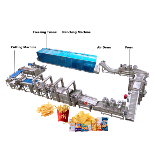 Potato Chips Making Machine Frozen French Fries Production Line