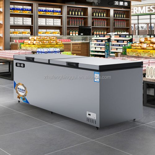 Commercial Horizontal 526L Deep Freeze Freezer Top Development Bubble Door Frozen Meat Freezer Custom Chest Freezer