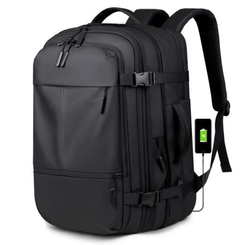 Men's Large Capacity Custom Type c Laptop Backpack Anti Theft Nylon 17 Inch Laptop Bag Waterproof Multi Function Daypack