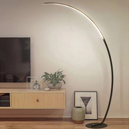 Modern RGB LED Linear Curved Floor Lamp For Household Atmosphere for Sofa Bedroom Living Room Hotels (2 MOQ is required)