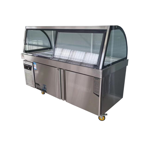 Commercial Stainless Steel Food Cabinet Display with Wheel Casters