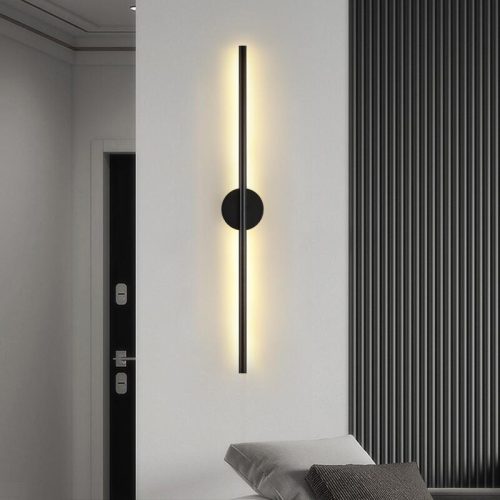 Bedside Linear Wall Sconce Lamps up Down Background Opposite Luminous Black Led Wall Lights (10 MOQ is required)