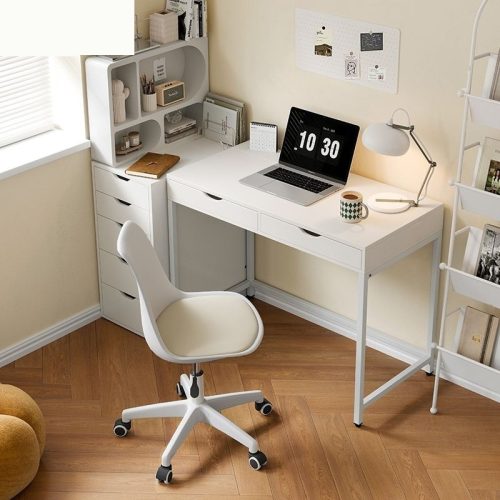 Computer Table Desk with Drawer Dresser Side Table Set - Image 2