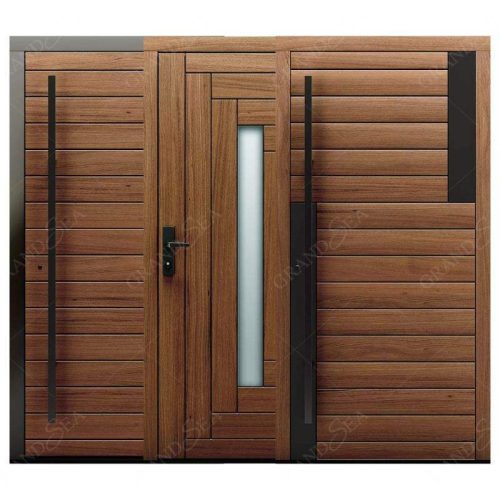 Modern Design Anti-Theft Wooden Safety Swing Casement Doors Solid Wood Front Entry - Not Including Handle 1 Square Feet Price