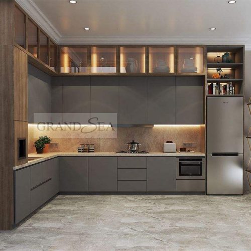 Ready to Assemble Luxury Kitchen Cabinet Modern Kitchen Cabinet Kitchen Furniture Set ( 1 square meters price)